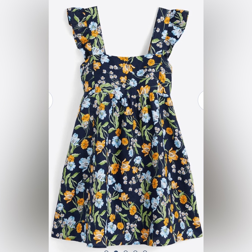 Draper James Maddie Babydoll Dress in Spring Blooms, size small